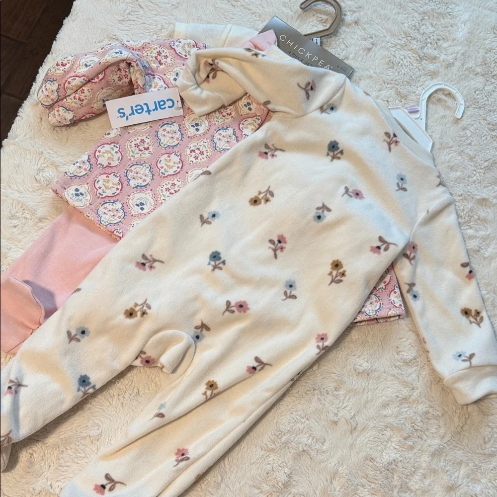 Carter's Pink and Cream Floral Pajama Set
